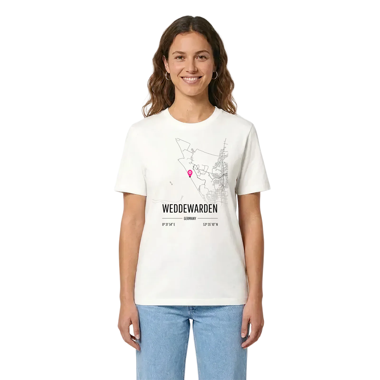 Weddewarden karta t-shirt – White, i miljö