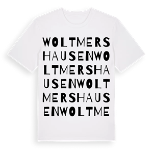 Woltmershausen ordlek t-shirt – ekologisk bomull t-shirt från Pinshirt