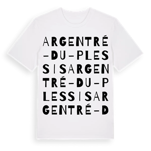 Argentré-du-Plessis ordlek t-shirt – ekologisk bomull t-shirt från Pinshirt