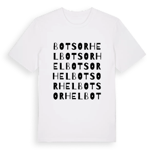Botsorhel ordlek t-shirt – ekologisk bomull t-shirt från Pinshirt