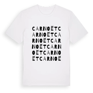 Carnoët ordlek t-shirt – ekologisk bomull t-shirt från Pinshirt