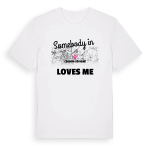 Någon i Cesson-Sévigné älskar mig t-shirt – ekologisk bomull t-shirt från Pinshirt