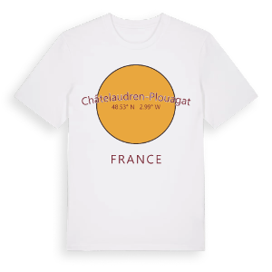 Châtelaudren-Plouagat cirkel t-shirt – ekologisk bomull t-shirt från Pinshirt