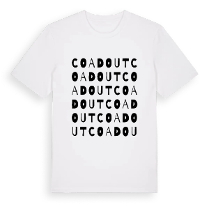 Coadout ordlek t-shirt – ekologisk bomull t-shirt från Pinshirt
