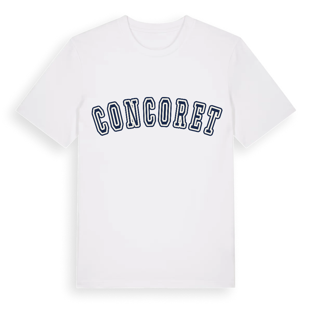 Concoret college t-shirt – White, i miljö