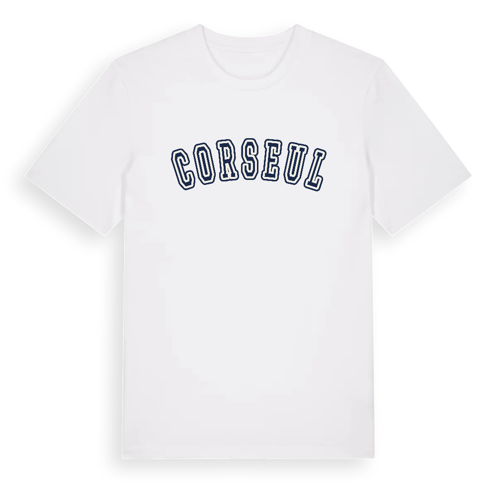 Corseul college t-shirt – White, i miljö