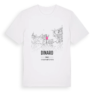 Dinard karta t-shirt – ekologisk bomull t-shirt från Pinshirt