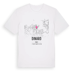 Dinard karta t-shirt – ekologisk bomull t-shirt från Pinshirt