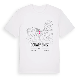 Douarnenez karta t-shirt – ekologisk bomull t-shirt från Pinshirt