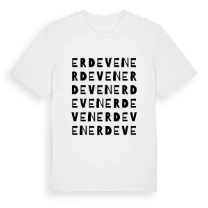 Erdeven ordlek t-shirt – ekologisk bomull t-shirt från Pinshirt
