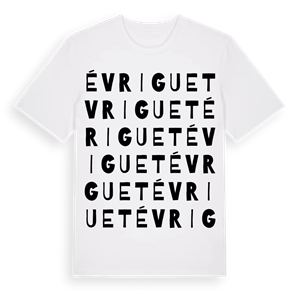 Évriguet ordlek t-shirt – ekologisk bomull t-shirt från Pinshirt