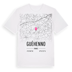 Guéhenno karta t-shirt – ekologisk bomull t-shirt från Pinshirt