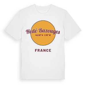 Hédé-Bazouges cirkel t-shirt – ekologisk bomull t-shirt från Pinshirt