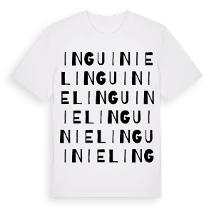 Inguiniel ordlek t-shirt – ekologisk bomull t-shirt från Pinshirt