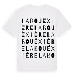 La Bouëxière ordlek t-shirt – ekologisk bomull t-shirt från Pinshirt