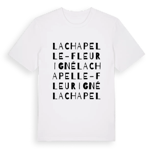 La Chapelle-Fleurigné ordlek t-shirt – ekologisk bomull t-shirt från Pinshirt