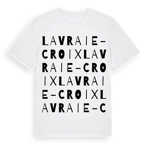 La Vraie-Croix ordlek t-shirt – ekologisk bomull t-shirt från Pinshirt