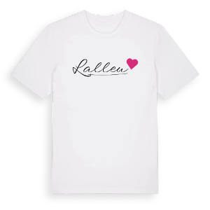 Lalleu hjärta t-shirt – ekologisk bomull t-shirt från Pinshirt