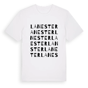 Lanester ordlek t-shirt – ekologisk bomull t-shirt från Pinshirt
