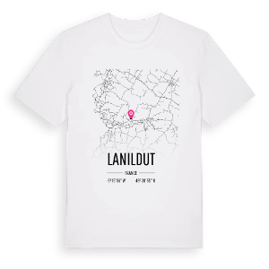 Lanildut karta t-shirt – ekologisk bomull t-shirt från Pinshirt