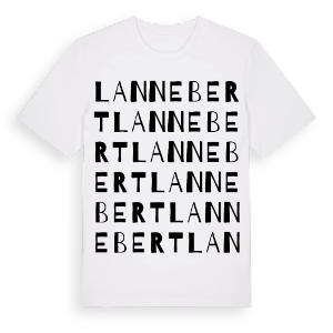 Lannebert ordlek t-shirt – ekologisk bomull t-shirt från Pinshirt
