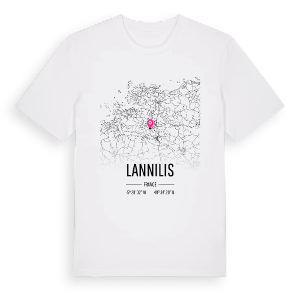 Lannilis karta t-shirt – ekologisk bomull t-shirt från Pinshirt