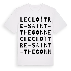 Le Cloître-Saint-Thégonnec ordlek t-shirt – ekologisk bomull t-shirt från Pinshirt