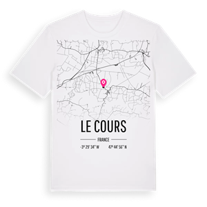 Le Cours karta t-shirt – ekologisk bomull t-shirt från Pinshirt
