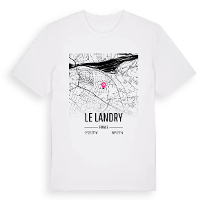 Le Landry karta t-shirt – ekologisk bomull t-shirt från Pinshirt
