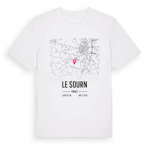 Le Sourn karta t-shirt – ekologisk bomull t-shirt från Pinshirt
