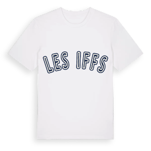 Les Iffs college t-shirt – ekologisk bomull t-shirt från Pinshirt