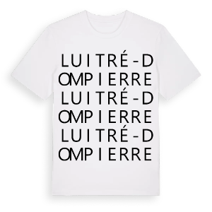 Luitré-Dompierre ordlek t-shirt – ekologisk bomull t-shirt från Pinshirt