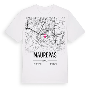 Maurepas karta t-shirt – ekologisk bomull t-shirt från Pinshirt