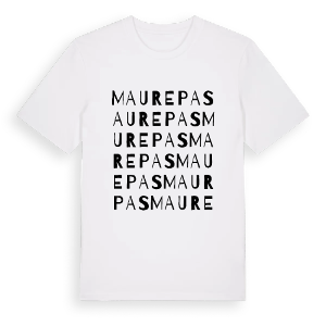 Maurepas ordlek t-shirt – ekologisk bomull t-shirt från Pinshirt