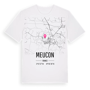 Meucon karta t-shirt – ekologisk bomull t-shirt från Pinshirt