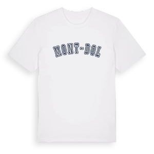 Mont-Dol college t-shirt – ekologisk bomull t-shirt från Pinshirt