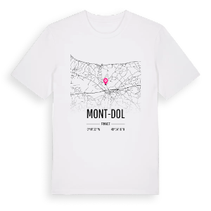 Mont-Dol karta t-shirt – ekologisk bomull t-shirt från Pinshirt