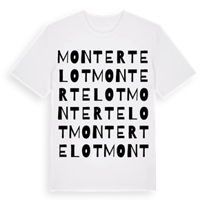 Montertelot ordlek t-shirt – ekologisk bomull t-shirt från Pinshirt