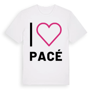 Jag älskar Pacé t-shirt stort tryck – ekologisk bomull t-shirt från Pinshirt