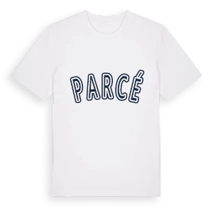 Parcé college t-shirt – ekologisk bomull t-shirt från Pinshirt