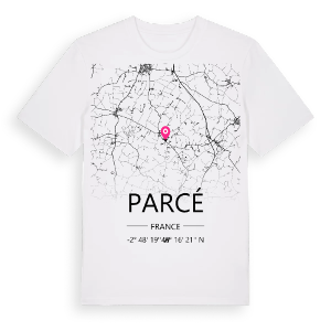 Parcé karta t-shirt – ekologisk bomull t-shirt från Pinshirt