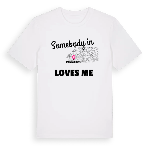 Någon i Penmarc'h älskar mig t-shirt – ekologisk bomull t-shirt från Pinshirt