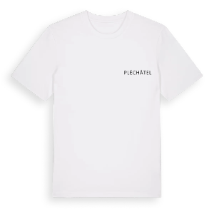 Jag älskar Pléchâtel t-shirt litet tryck – ekologisk bomull t-shirt från Pinshirt