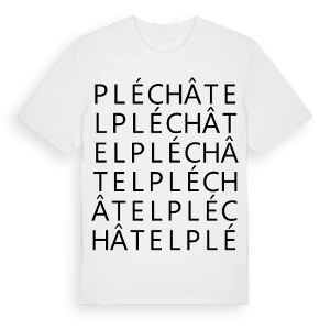 Pléchâtel ordlek t-shirt – ekologisk bomull t-shirt från Pinshirt