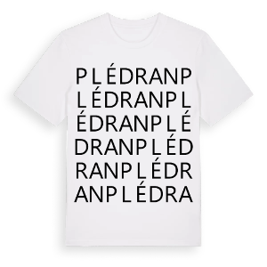 Plédran ordlek t-shirt – ekologisk bomull t-shirt från Pinshirt
