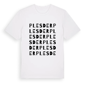 Plesder ordlek t-shirt – ekologisk bomull t-shirt från Pinshirt