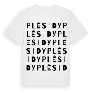 Plésidy ordlek t-shirt – ekologisk bomull t-shirt från Pinshirt