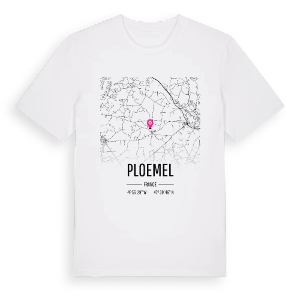 Ploemel karta t-shirt – ekologisk bomull t-shirt från Pinshirt