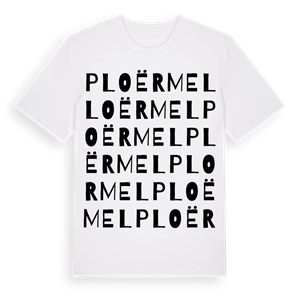 Ploërmel ordlek t-shirt – ekologisk bomull t-shirt från Pinshirt