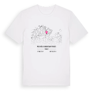 Plounéour-Brignogan-Plages karta t-shirt – ekologisk bomull t-shirt från Pinshirt